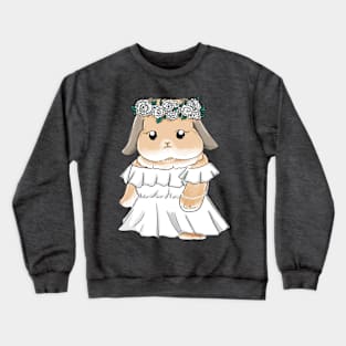 White Rabbit Outfit Wedding _ Bunniesmee Design Crewneck Sweatshirt